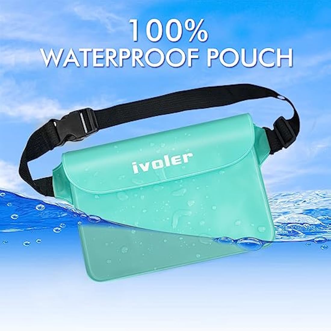 ivoler Waterproof Pouch and Phone Case Set for Swimming – Green