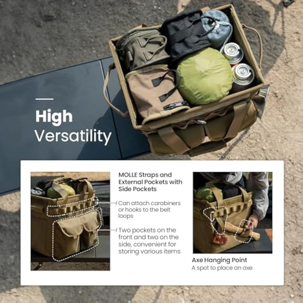 OneTigris 25L Tactical Camping Storage Bag | 1000D Collapsible Tote