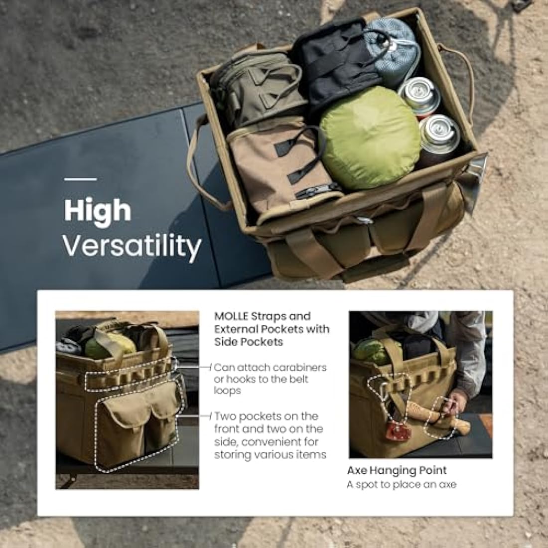 OneTigris 25L Tactical Camping Storage Bag | 1000D Collapsible Tote