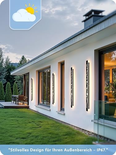 Jolof Store | 100cm LED Outdoor Wall Light - IP67 Waterproof Peach Design