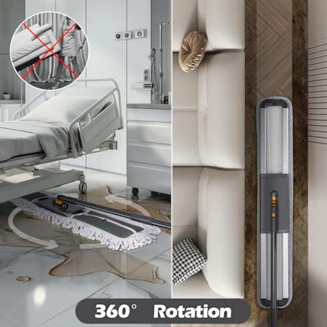 MASTERTOP 90cm Commercial Flat Mop – Heavy Duty Industrial Dust Sweeper