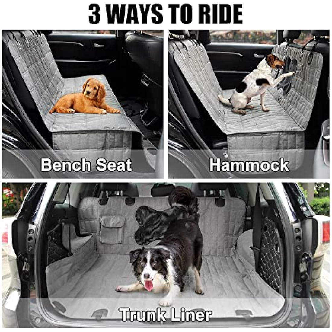 Plutus Pet Dog Car Seat Cover | Waterproof Hammock with Mesh Window