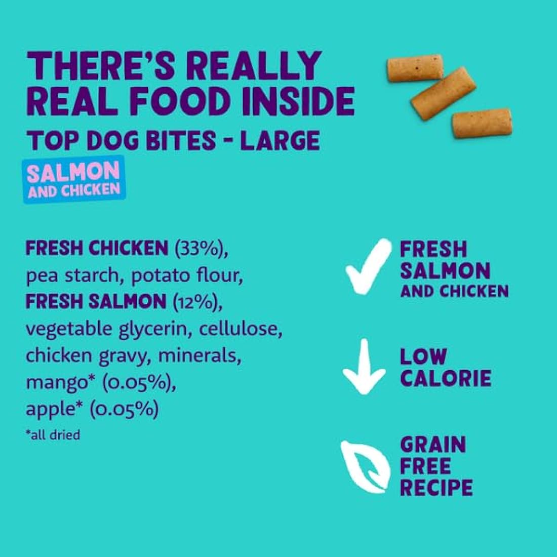 Edgard Cooper Grain Free Salmon & Chicken Dog Treats | 15 x 50g