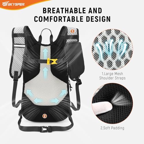 SKYSPER 15L Hiking Backpack – Lightweight Breathable Travel Daypack