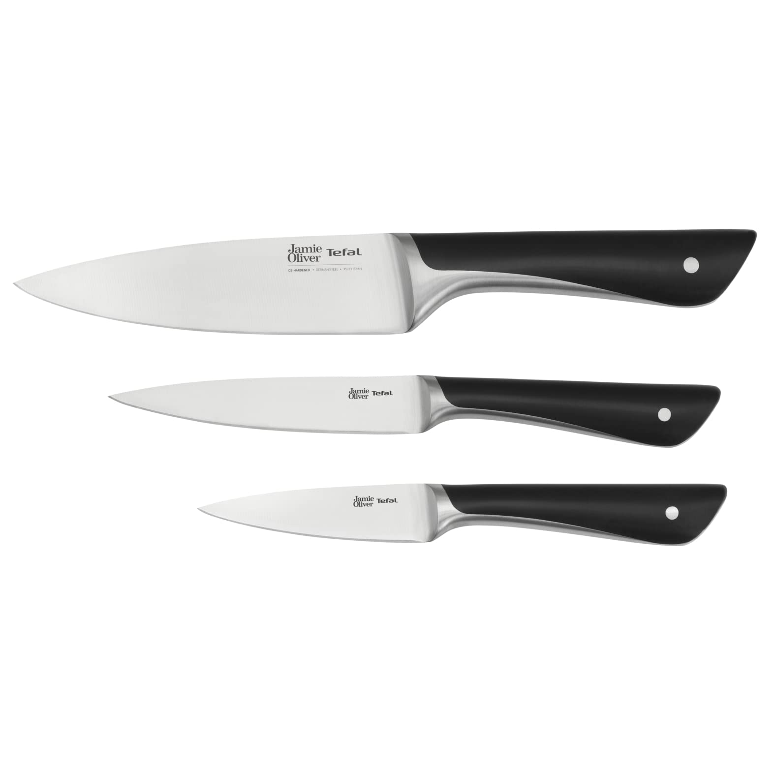 Tefal Jamie Oliver 3-Piece Kitchen Knife Set – German Stainless Steel