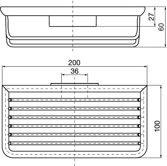 Emco System 2 200 x 100 x 60 mm 354500104 Sponge Basket – Chrome - image 2
