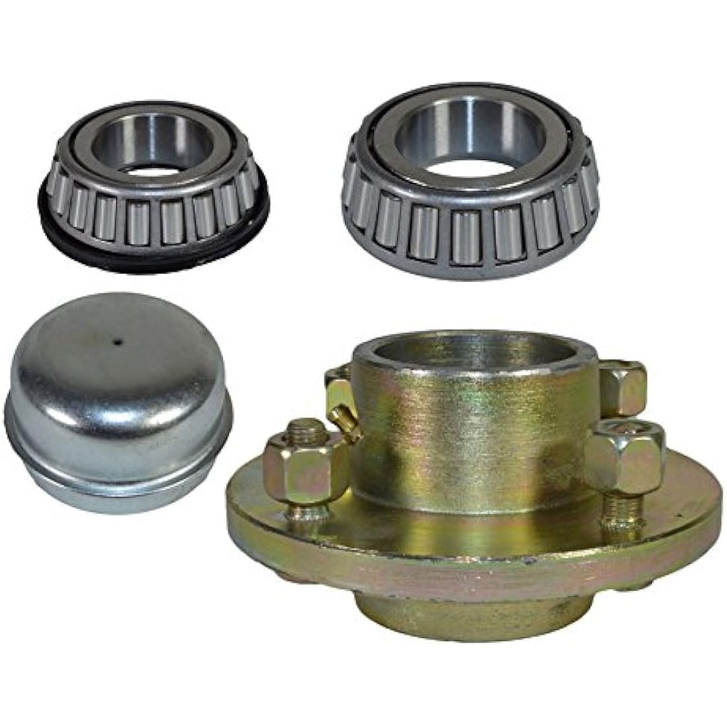 Trailer Cast Wheel Hub | 4 Stud 4" PCD Tapered Bearing