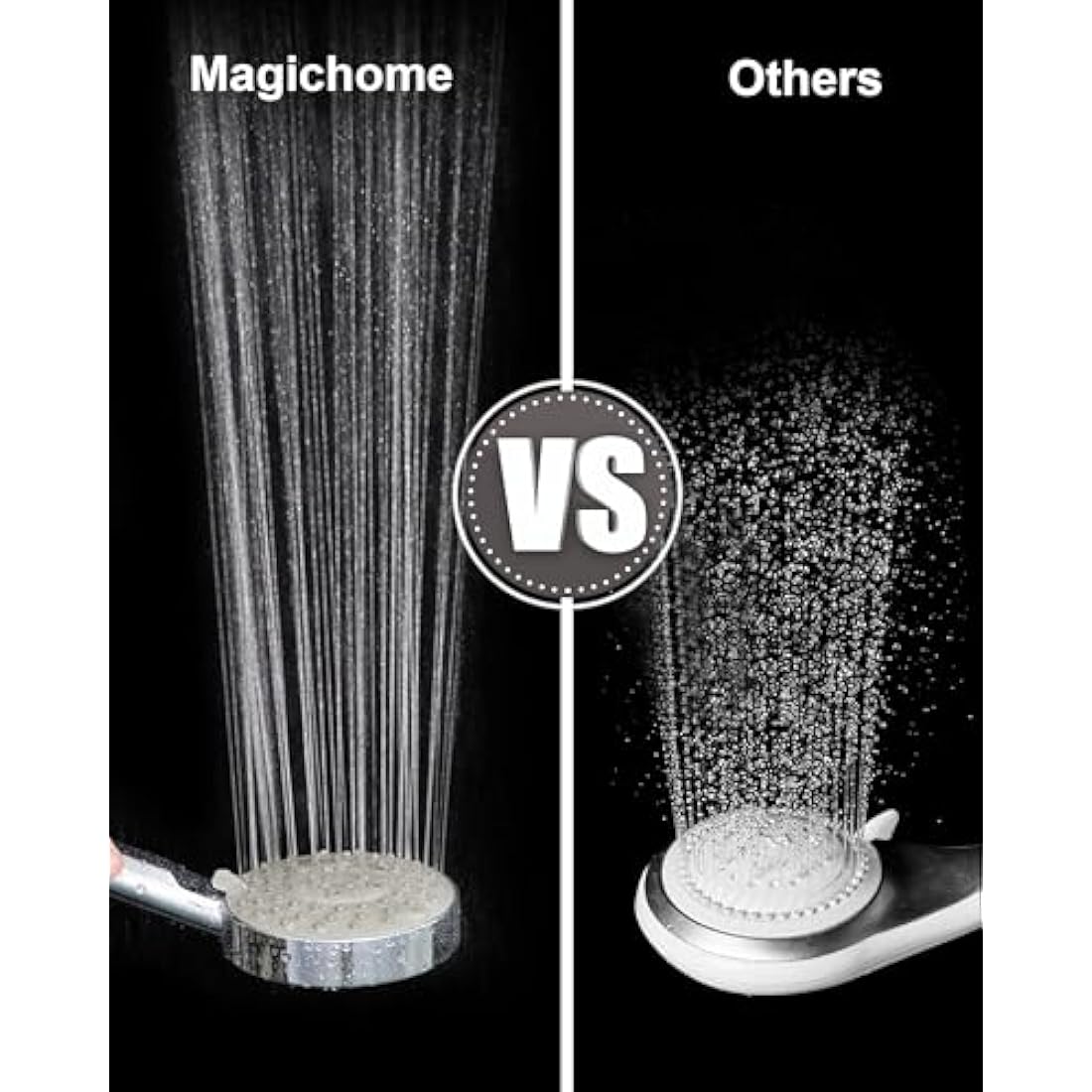 Jolof Store High Pressure Shower Head with 2M Hose | 5 Spray Modes