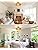 MRHYSWD Boho Rattan Flush Mount Ceiling Light – Gold Wicker Chandelier