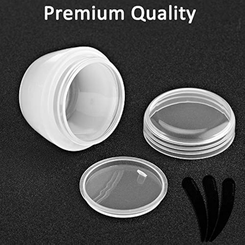20-Piece 10g Clear Cosmetic Sample Jars with Spatulas