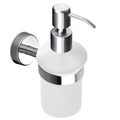 Kapitan Wall Mounted Liquid Soap Dispenser | Frosted Glass & Stainless Steel