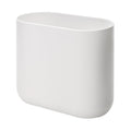 iDesign Compact Bathroom Bin, Slim Plastic Bin for Bathroom, Bedroom or Office Waste, Durable Bin with Sleek and Elegant Design, White