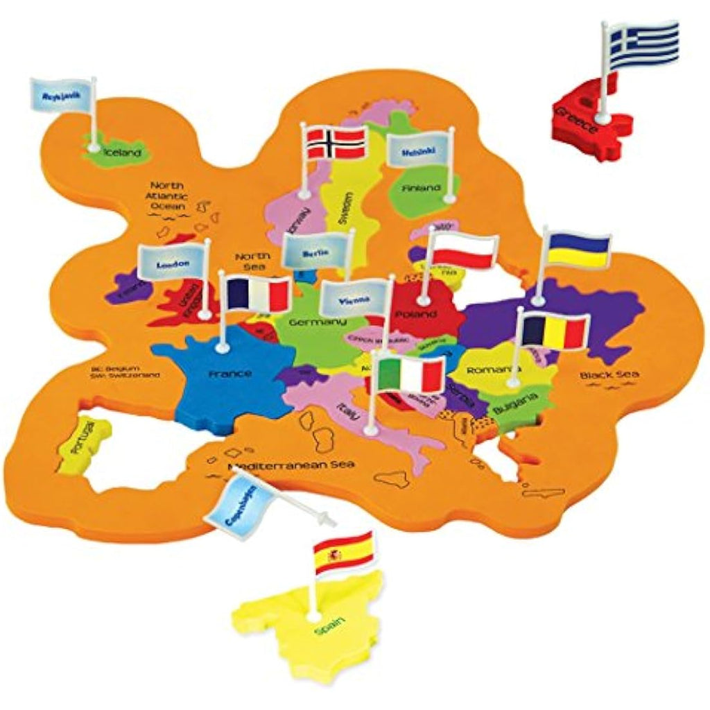 Imagimake Mapology World Map Jigsaw Puzzle with Flags & Capitals – 78 Pieces