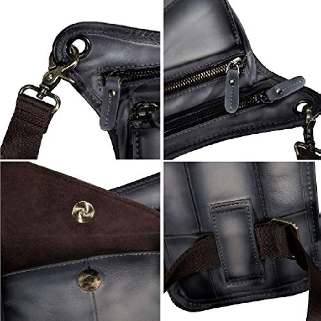 Leather Waist Pack – Unisex Minimalist Travel Belt Bag