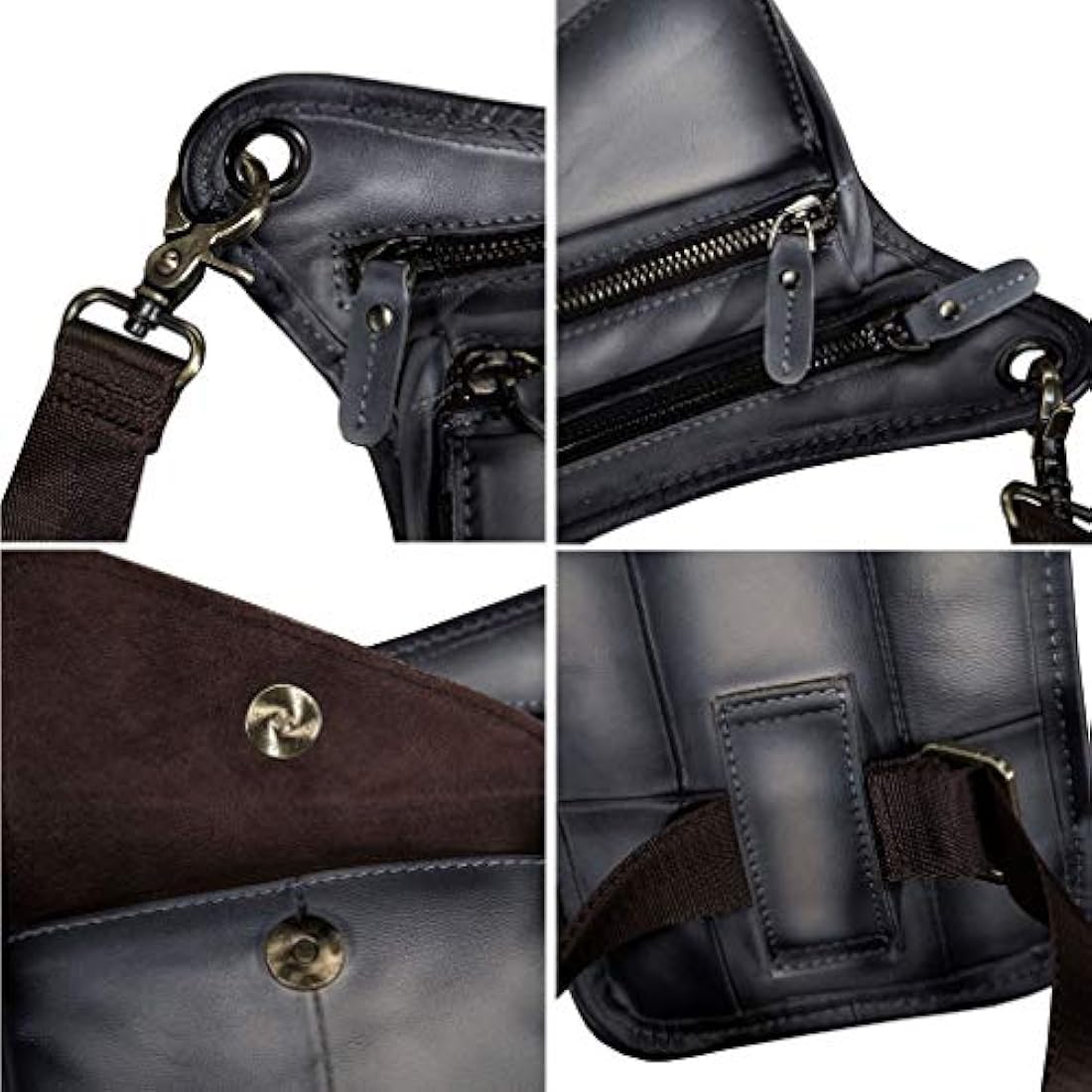 Leather Waist Pack – Unisex Minimalist Travel Belt Bag