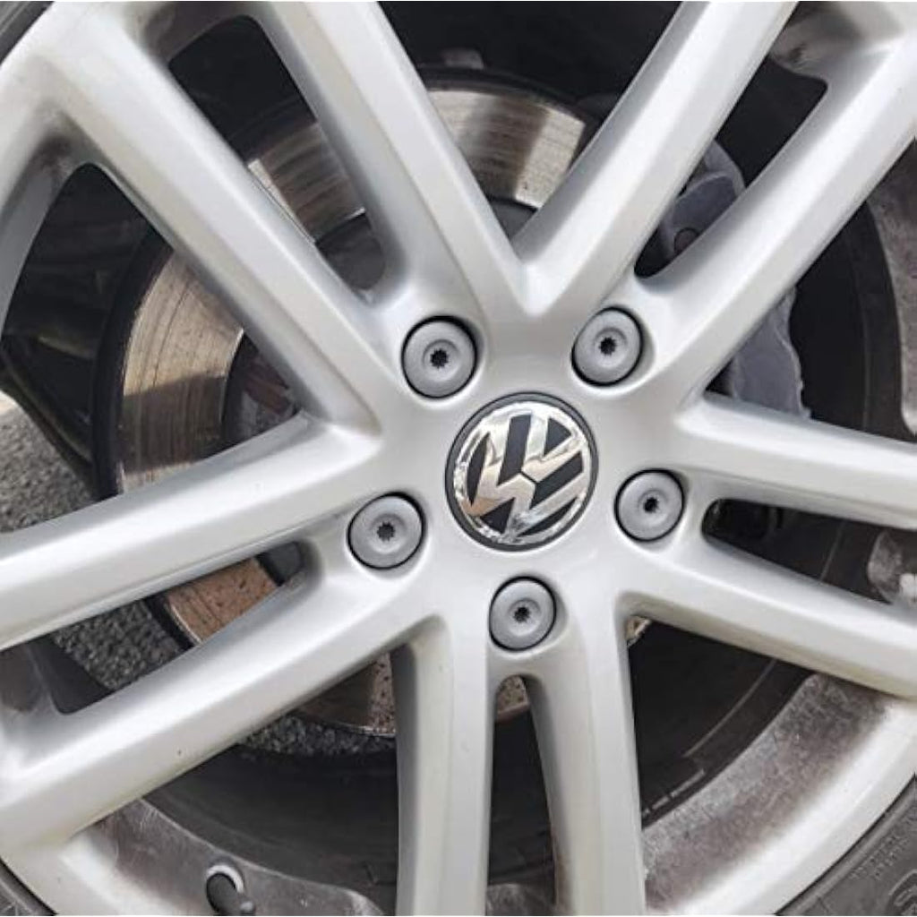 19mm Grey Wheel Nut Bolt Covers for VW Transporter T5 – 20pc