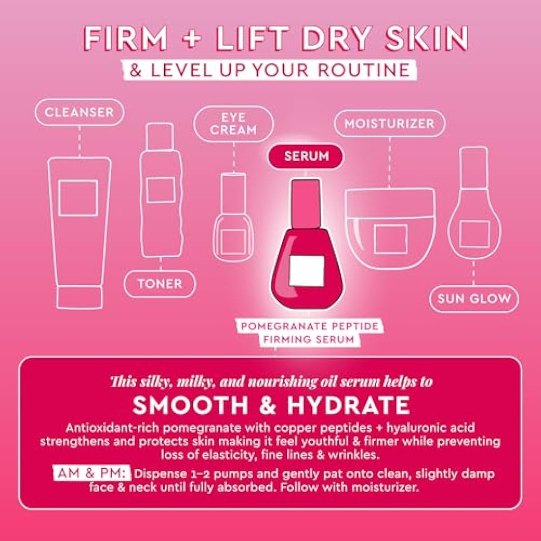 Glow Recipe Pomegranate Copper Peptide Serum - Firming & Hydrating 30ml