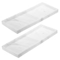 sourcing map 2Pcs Bathroom Vanity Tray, 11.8" x 5" Silicone Soap Dispenser Trays, Shatterproof Kitchen Sink Organizer for Soaps Keys Candle Trinket