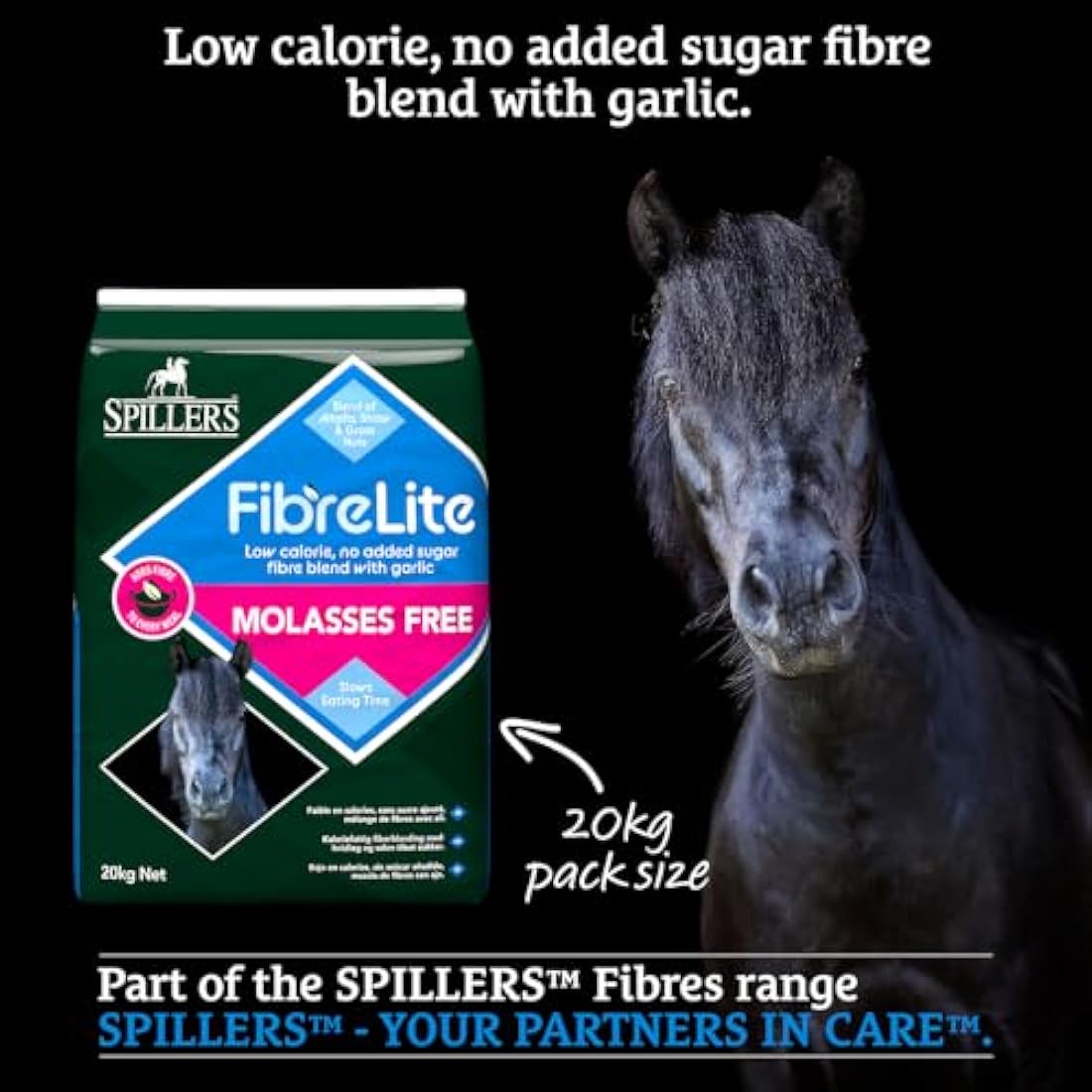 SPILLERS Fibre Lite Molasses Free Horse Feed with Alfalfa & Garlic - 20kg