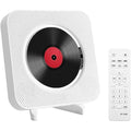 Adirigo Portable Bluetooth CD Player – Wall Mounted HiFi Home Audio (White)