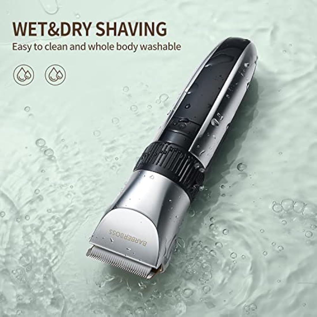BarberBoss Cordless Dog Clippers | Waterproof Ceramic Blade Pet Trimmer