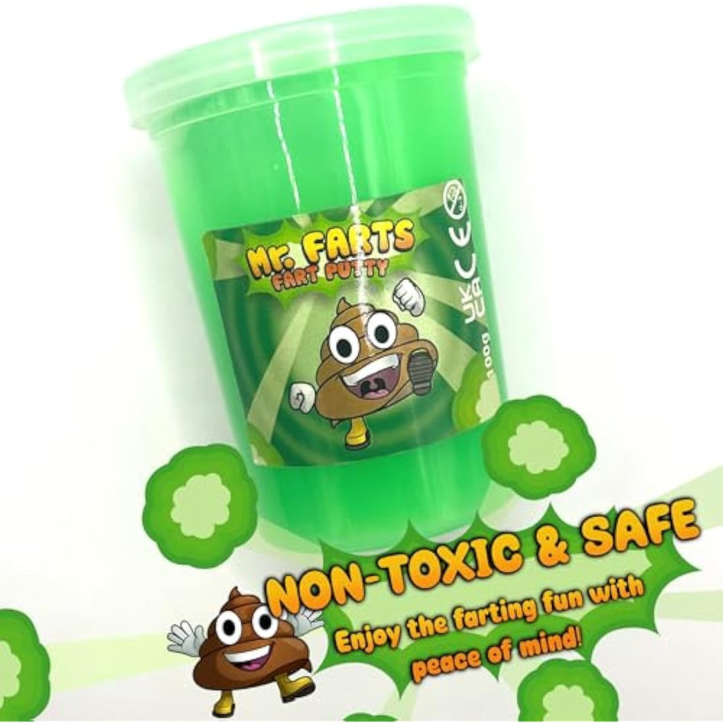 Mr. Farts – Funny Fart Putty Slime for Kids – Green Prank Noise Maker