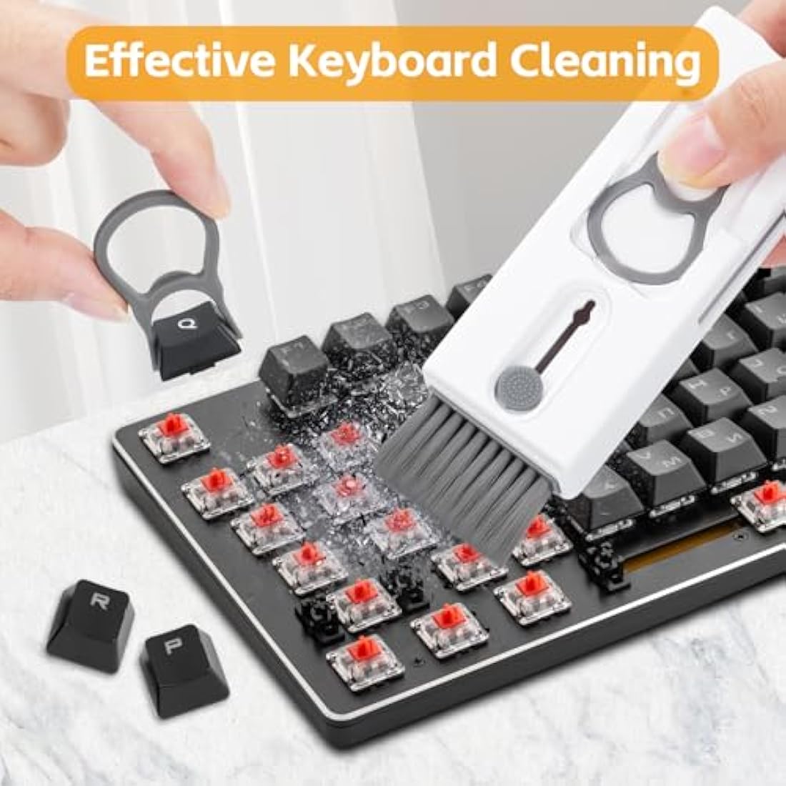 Alyvisun 11-in-1 Keyboard Cleaning Kit | Laptop & Phone Cleaner, Grey