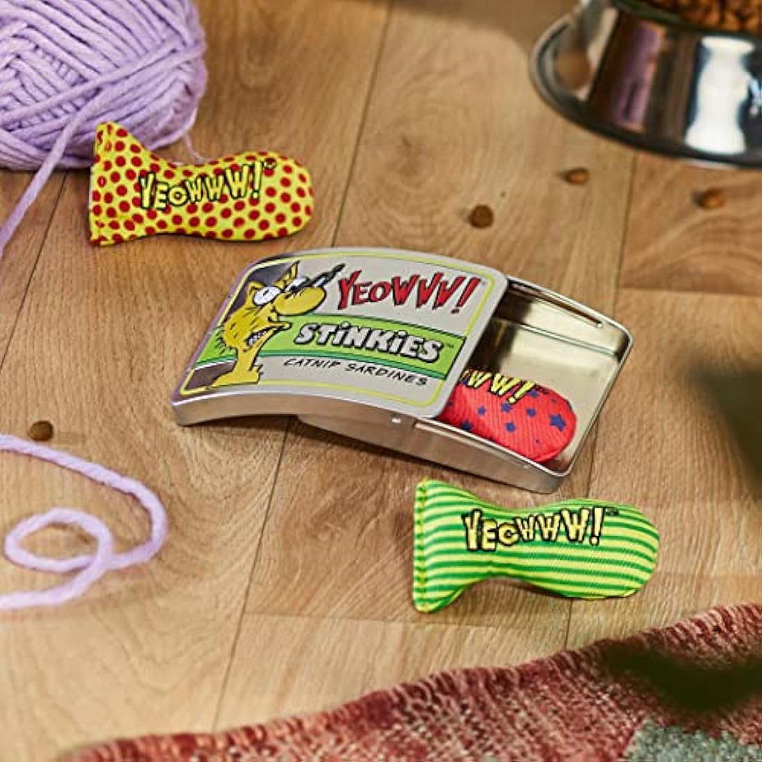 Yeowww! Catnip Sardines 3-Pack Stinkies – Durable Interactive Cat Toys
