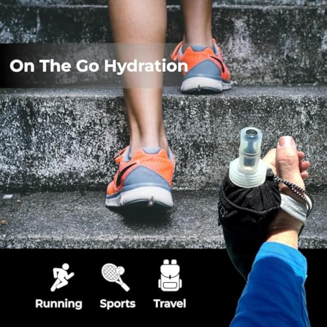 FITLY Soft Water Bottle | Collapsible Running Flask | BPA-Free & Leakproof