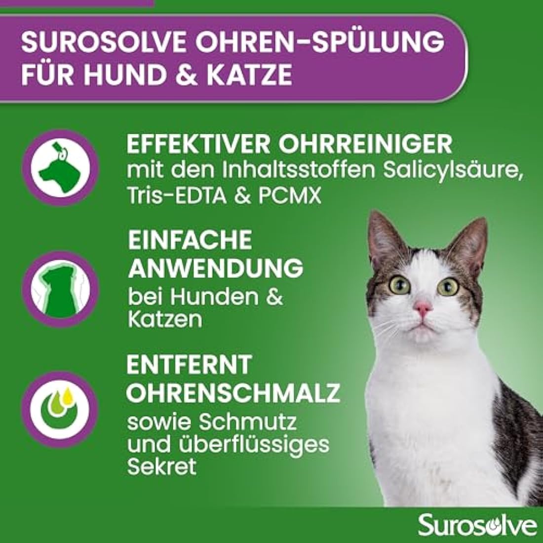 Fidavet Surosolve Ear Cleaner for Dogs and Cats - 125ml Pet Hygiene
