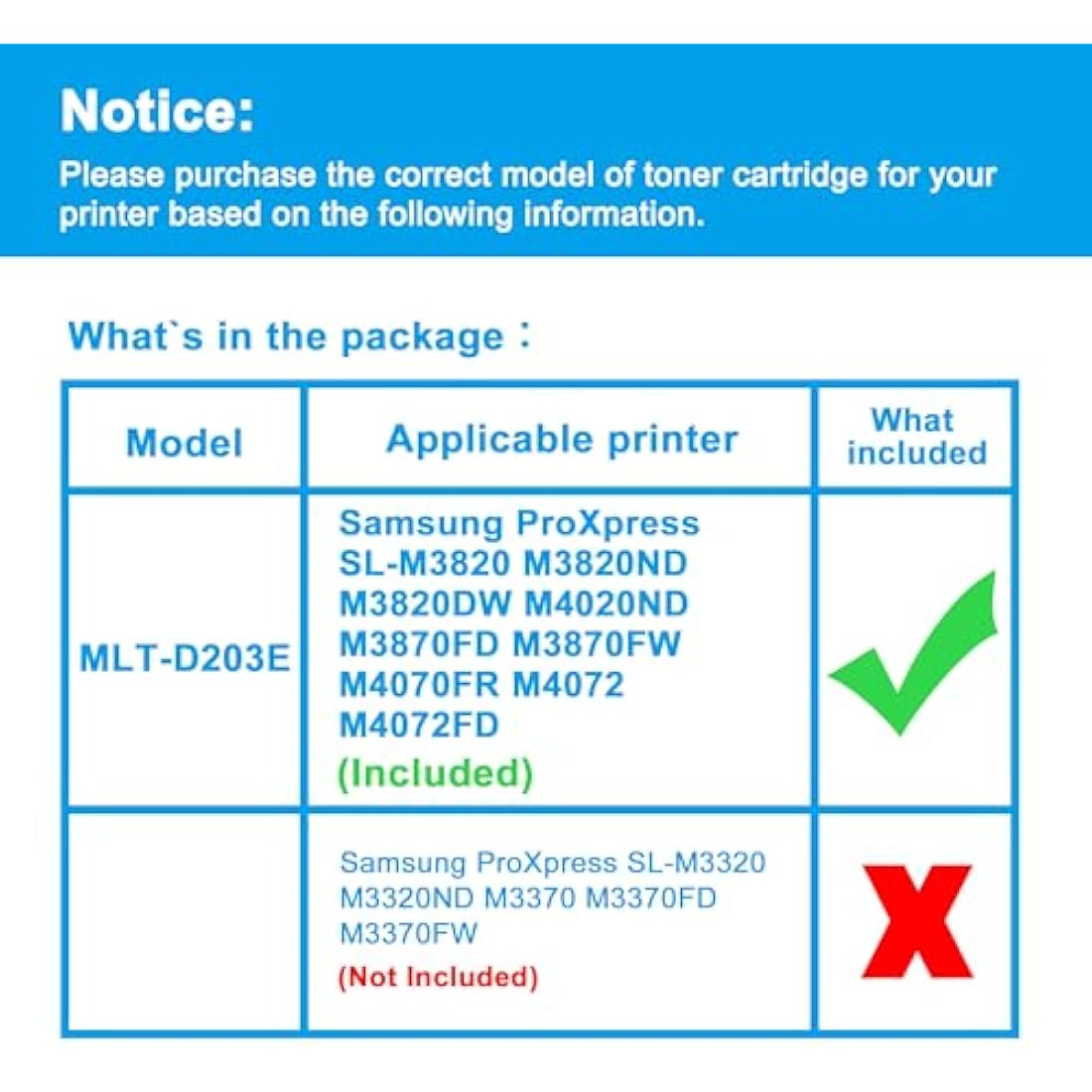 LCL MLT-D203E High Yield Black Toner Cartridge for Samsung ProXpress