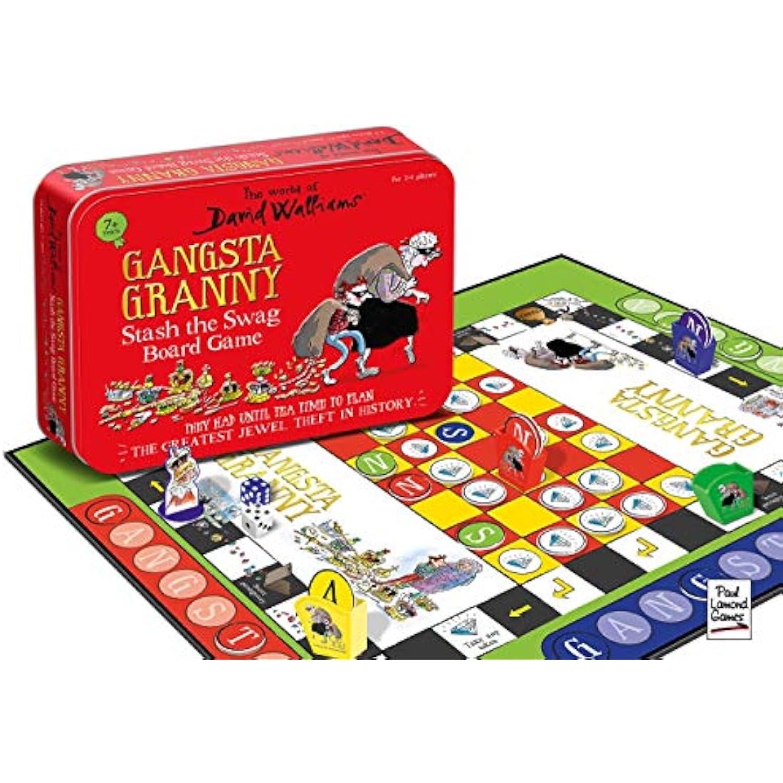 David Walliams Gangsta Granny Board Game – Family Tabletop Game, Red