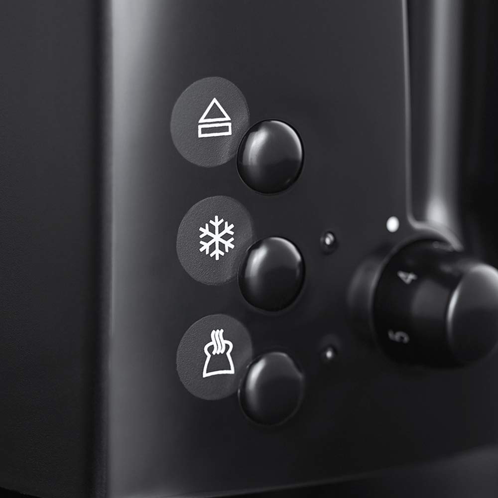 Russell Hobbs Textures 4-Slice Toaster | Extra Wide Slots – Black