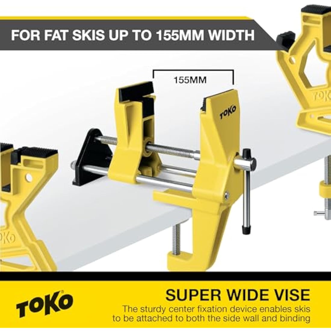 TOKO Ski Vise Freeride – 155mm Wide Ski Tuning and Maintenance Tool