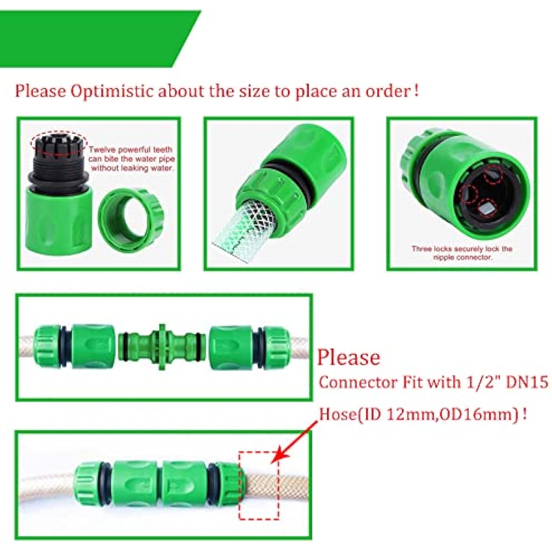 10Pcs Garden Hose Connector Kit | ABS Quick Pipe Fittings