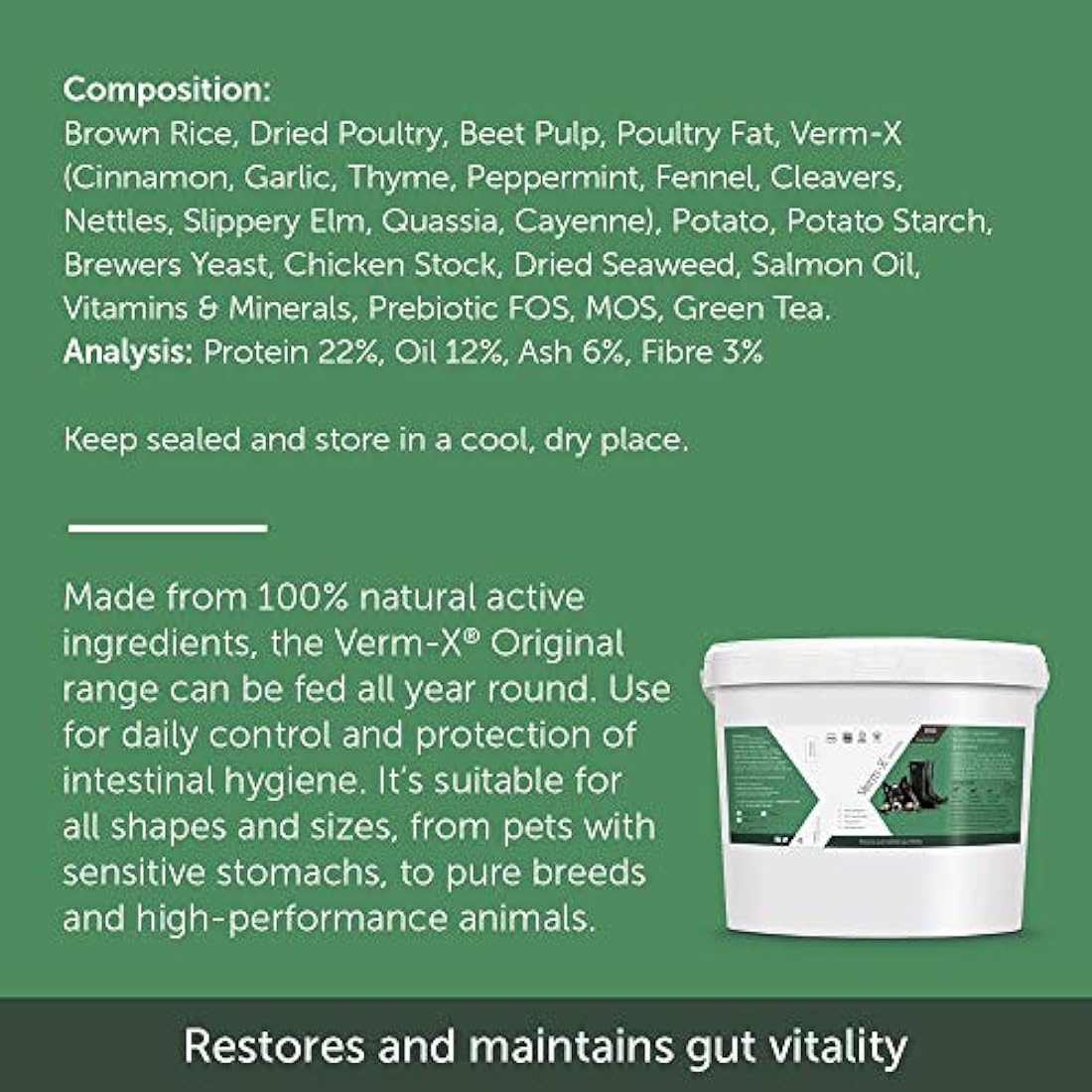 Verm-X Natural Dog Treats | Herbal Intestinal Hygiene & Gut Support