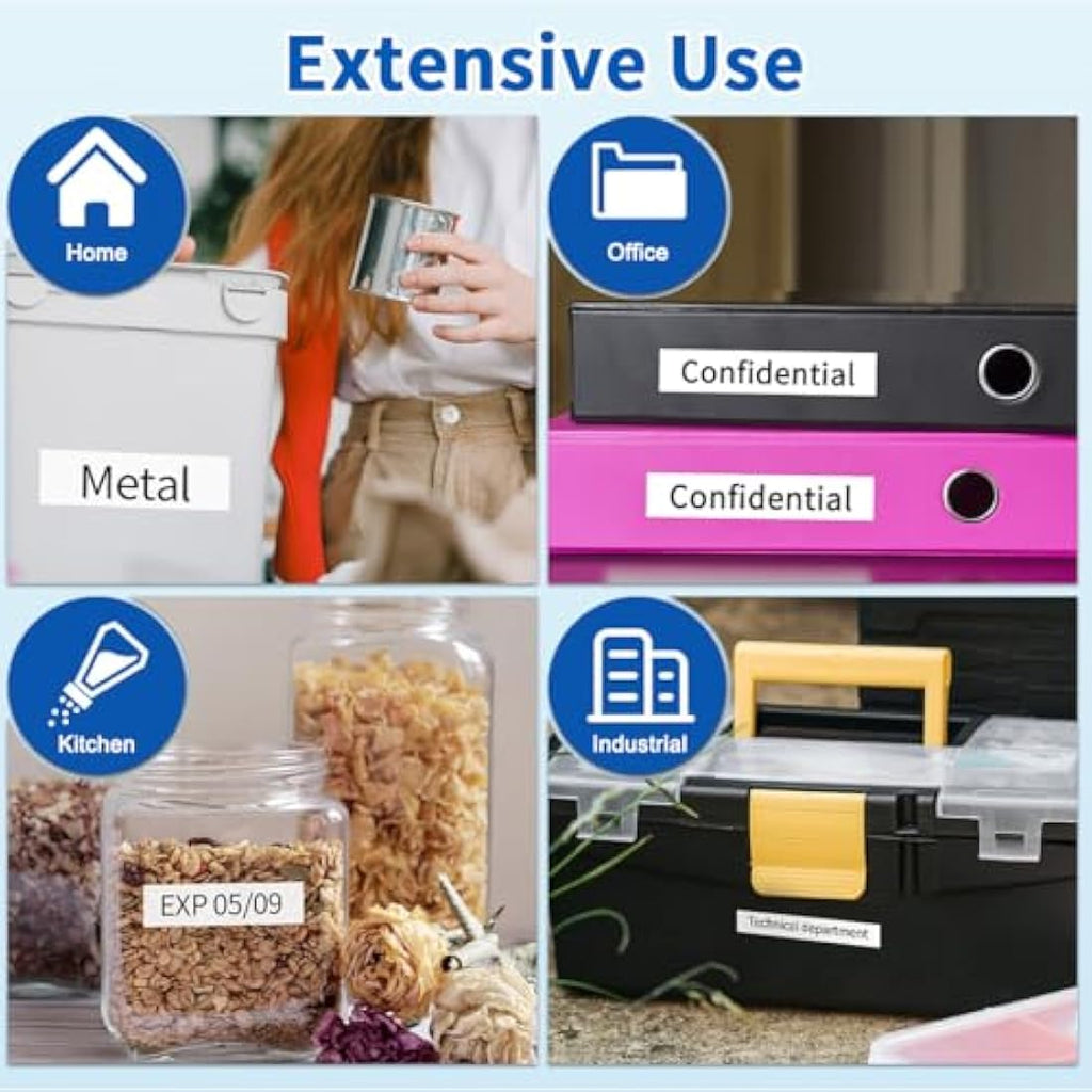 Upwinning TZe-231 Label Tape 12mm Compatible with Brother P-Touch | 3-Pack