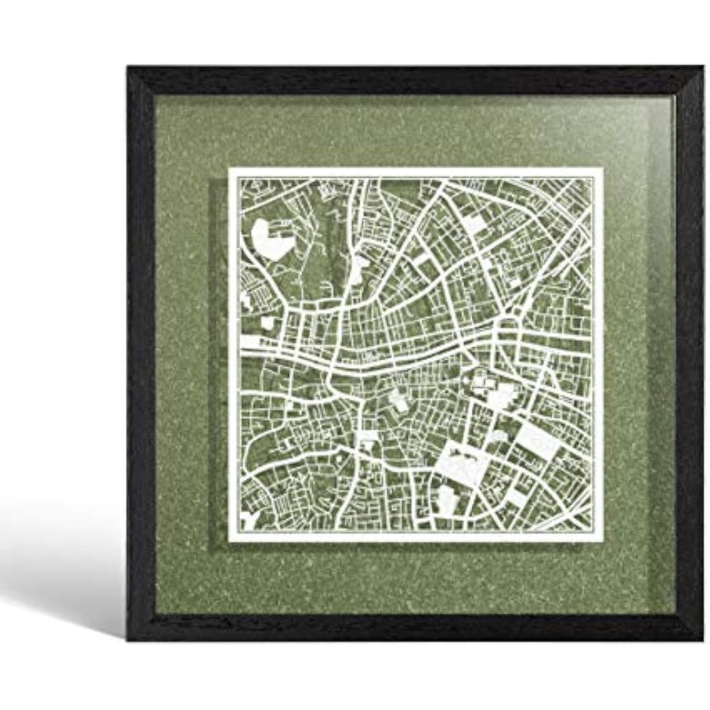 Dublin Marco de Papel para Mapas – Jolof Store Minimalist Paper Art 9x9