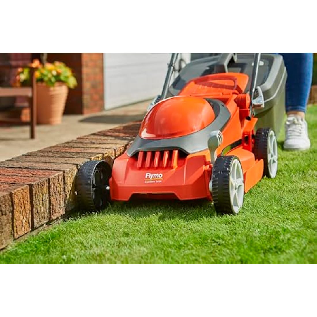 Flymo EasiStore 340R Electric Rotary Lawn Mower - 1400W, 34cm