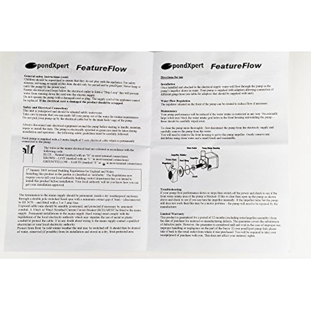 PondXpert FeatureFlow 750 Water Feature Pump - 700 LPH Submersible