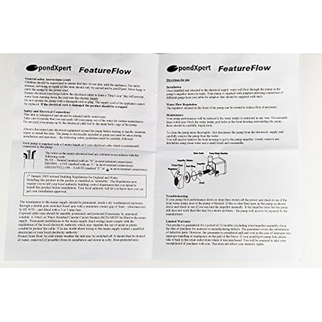 PondXpert FeatureFlow 750 Water Feature Pump - 700 LPH Submersible