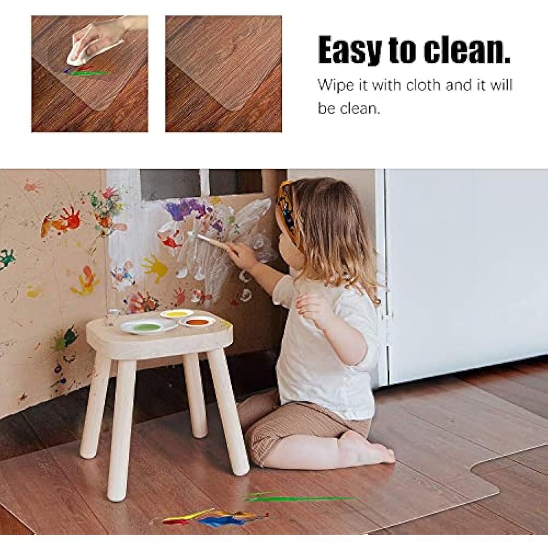 Jolof Store Clear Chair Mat for Hard Floors | 90x120cm Transparent Mat