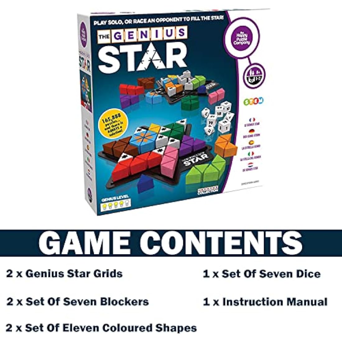 The Happy Puzzle Company Genius Star - STEM Logic Game for Kids & Adults