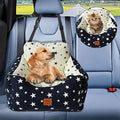 2-in-1 Dog Car Seat | Washable Pet Booster Bed - Navy Star