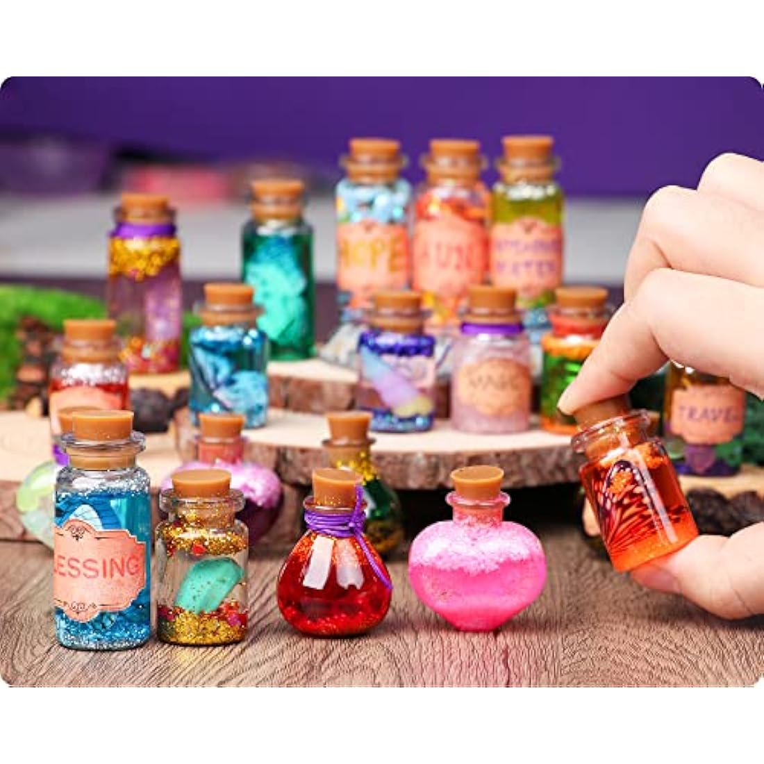 Jolof Store DIY Fairy Potions Craft Kit - 20 Magical Wizard Bottles