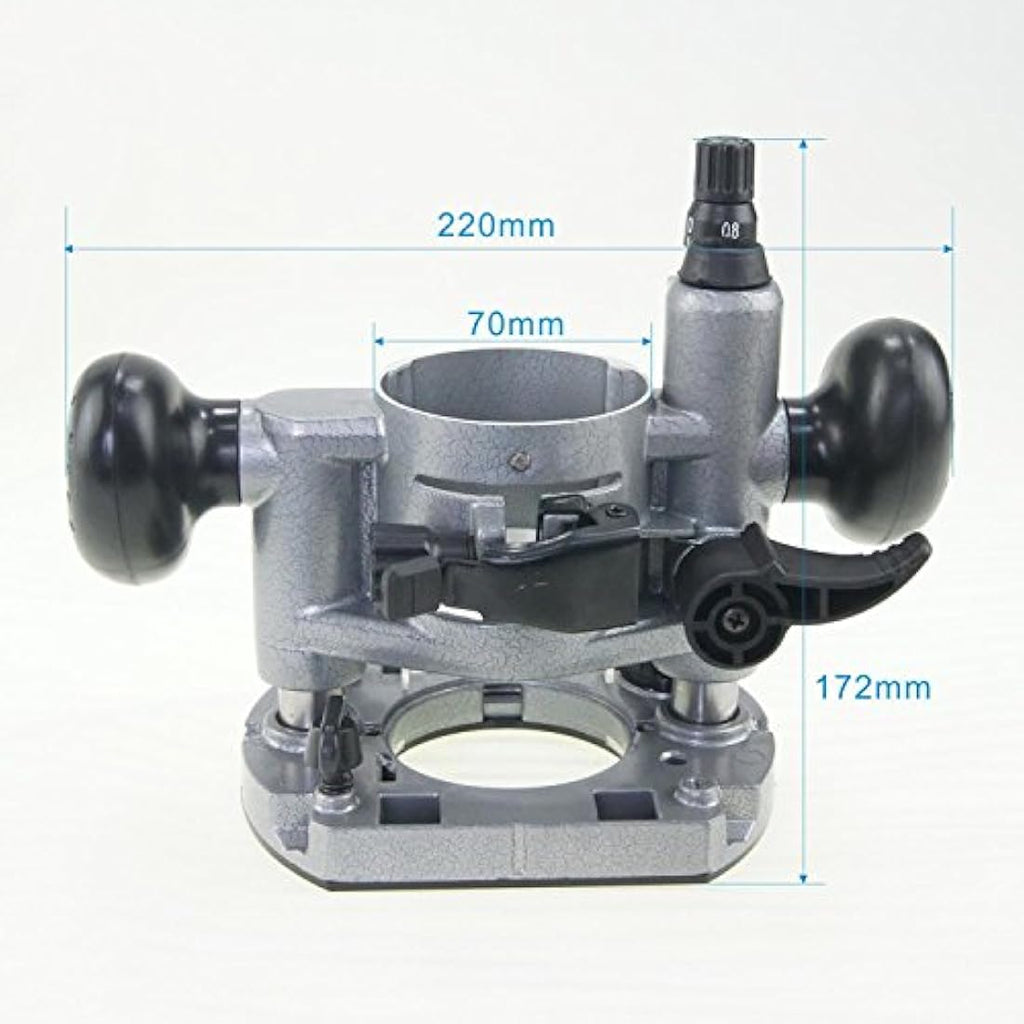 KATSU Plunge Base for Wood Routers - Adjustable Aluminum with Dust Nozzle