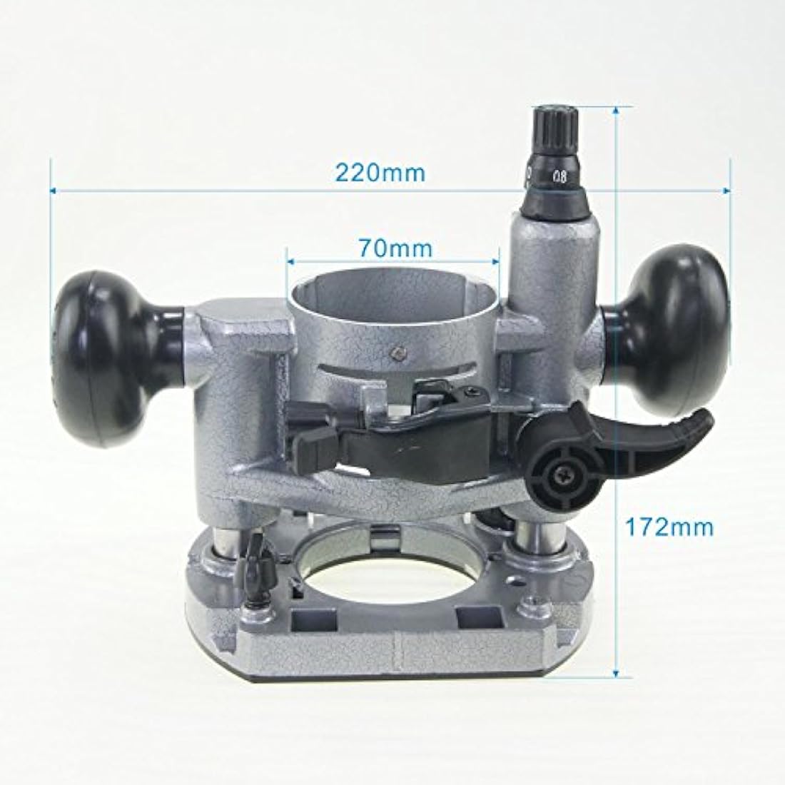 KATSU Plunge Base for Wood Routers - Adjustable Aluminum with Dust Nozzle
