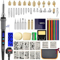 77Pcs Wood Burning Kit – 60W LCD Pyrography Pen Set