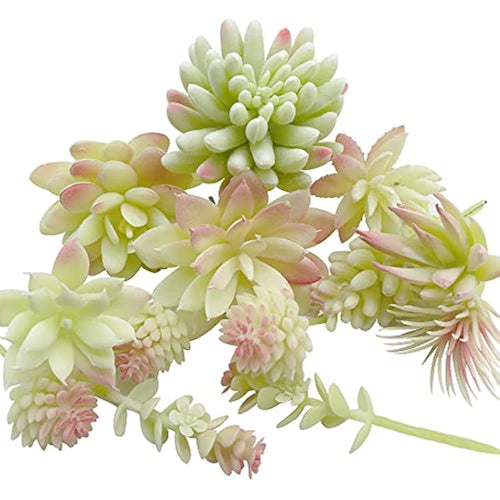 20 PCS Artificial Succulents Picks | Flocked Faux Plants