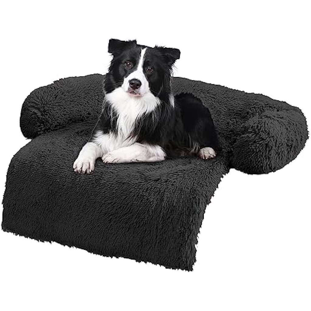 ANWA Plush Dog Sofa Bed Cover – Washable Non-Slip Furniture Protector